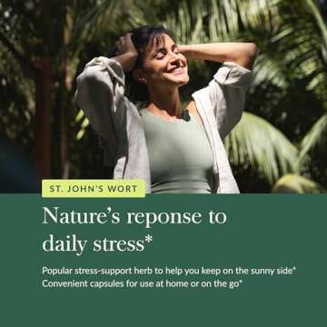 Gaia Herbs St. John's Wort - Natural Stress Support Supplement - with St. John's Wort - 60 Vegan Capsules (20-Day Supply)