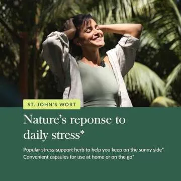 Gaia Herbs St. John's Wort - Natural Stress Support Supplement - with St. John's Wort - 60 Vegan Capsules (20-Day Supply)