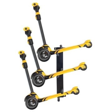 Ztysn Scooter Wall Mount Rack - Durable Storage for 3 Scooters