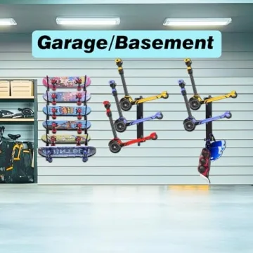 Ztysn Scooter Wall Mount Rack for 3 Electric Scooters