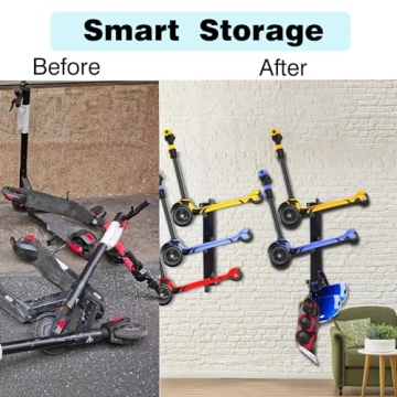 Ztysn Scooter Wall Mount Rack for 3 Electric Scooters