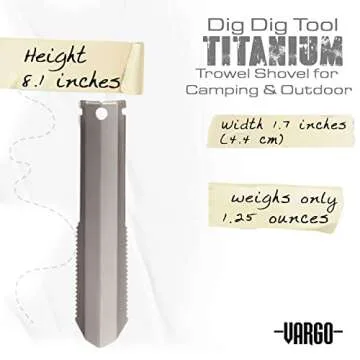 Vargo Titanium Dig Dig Tool | Lightweight Backpacking Trowel