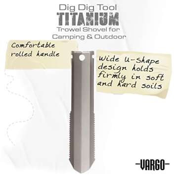Vargo Titanium Dig Dig Tool | Lightweight Backpacking Trowel