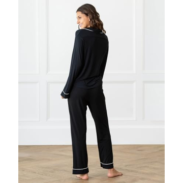 Cozy Earth Women's Bamboo Long Sleeve Pajama Set - Luxurious Comfort