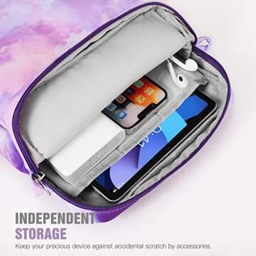 TiMOVO 9-11 Inch Tablet Sleeve Bag with Shoulder Strap for iPad 10th Gen. 10.9", iPad 9th/8th/7th Gen. 10.2", iPad Air 11/Air 5th/4th Gen. 10.9",Galaxy Tab A9+/A9 Plus 11", Watercolor Purple