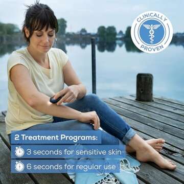 Beurer BR90 Insect Sting and Bite Relief with Light, Chemical-Free Bug Bite Healer for Day and Night, Electronic Heat Device for After Mosquito Bites to Ease Itching and Swelling