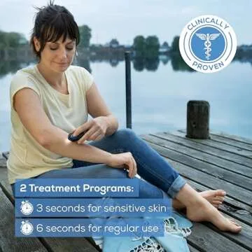 Beurer BR90 Insect Sting and Bite Relief with Light, Chemical-Free Bug Bite Healer for Day and Night, Electronic Heat Device for After Mosquito Bites to Ease Itching and Swelling