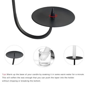 Remenna Elegant Iron Candle Holders for Any Decor