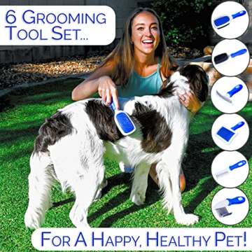 Horicon Pet 6 In 1 Premium Dog Brush Set - Ultimate Grooming Solution