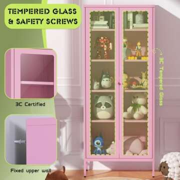 Stylish Oakcloud Glass Display Cabinet for Collectibles