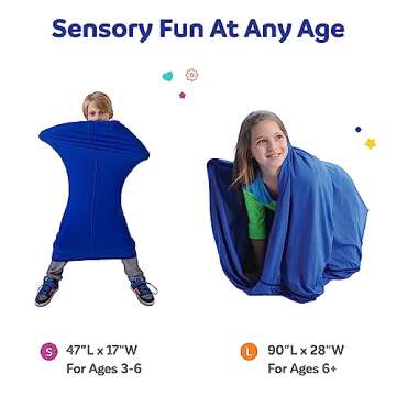 Fun and Function - Crawl & Calm Resistance Tunnel - Sensory Sock for Coordination - Sensory Body Sock for Kids with Special Needs - Sensory Sack/Sensory Tunnel for Kids - Small