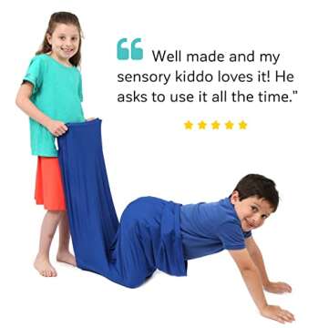 Fun and Function - Crawl & Calm Resistance Tunnel - Sensory Sock for Coordination - Sensory Body Sock for Kids with Special Needs - Sensory Sack/Sensory Tunnel for Kids - Small