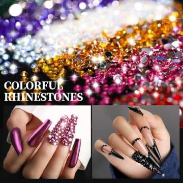 YGDZ Rhinestones Set - 10000 PCS for Nail Art and Crafts