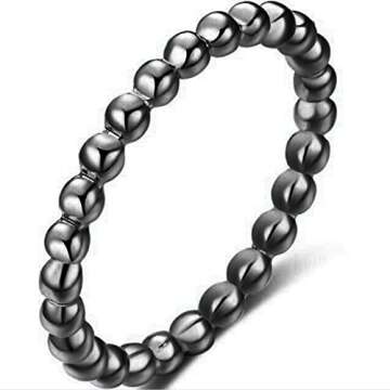 Jude Jewelers 2mm Stainless Steel Beaded Style Classical Simple Plain Stackable Wedding Band Ring