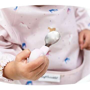 Tiny Twinkle Easy Grip Toddler Utensils Spoon and Fork Set - BPA & Phthalate Free Utensil Sets, Kids...