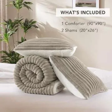 Geniospin Cozy Queen Comforter Set for Winter Warmth