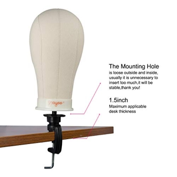 NAYOO 21-24 Inch Canvas Wig Head for Styling and Display