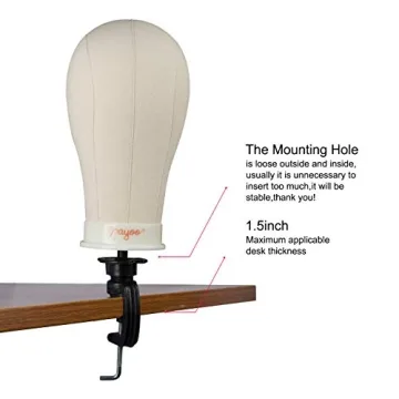 NAYOO 21-24 Inch Canvas Wig Head for Styling and Display