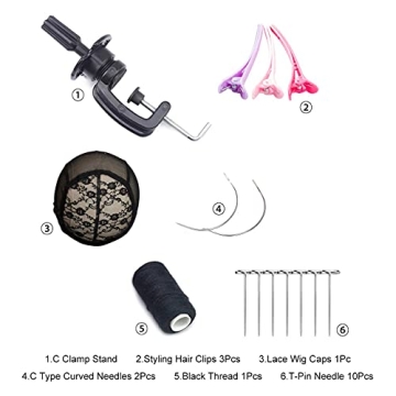 NAYOO 21-24 Inch Canvas Wig Head for Styling and Display