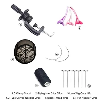 NAYOO 21-24 Inch Canvas Wig Head for Styling and Display