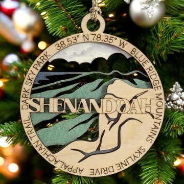Shenandoah National Park Christmas Ornament - 3" Wood