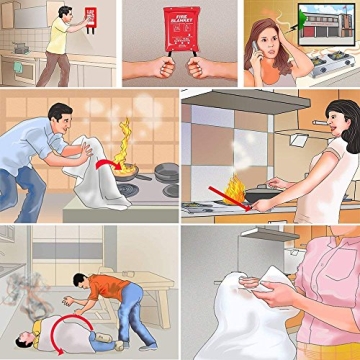 Fiberglass Fire Blanket - Safe & Compact for Home & Outdoor