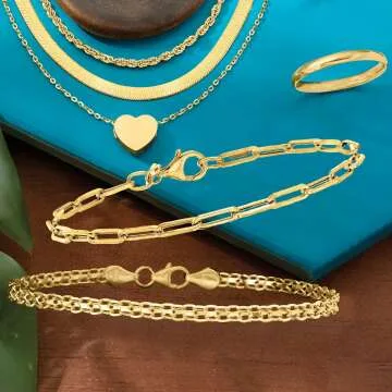 Italian 14kt Gold Bismark-Link Bracelet - RS Pure