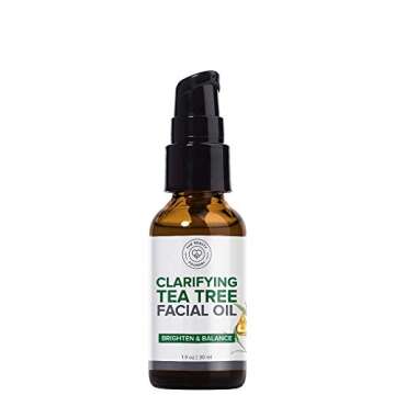 Beauty Foundry Clarifying Tea Tree Facial Oil, Targets Acne and Uneven Skin Tone, Antioxidant-Rich B...