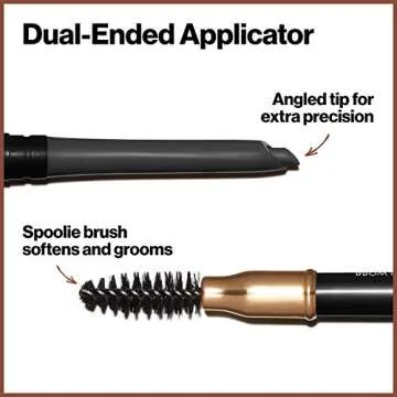 Revlon ColorStay Eyebrow Pencil with Spoolie Brush, Waterproof, Longwearing, Angled Tip Applicator for Perfect Brows, 225 Soft Black, 0.021 oz