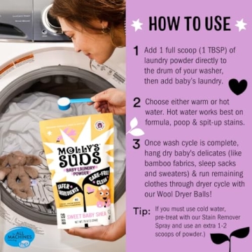 Molly's Suds Baby Laundry Detergent Powder for Delicate Fabrics