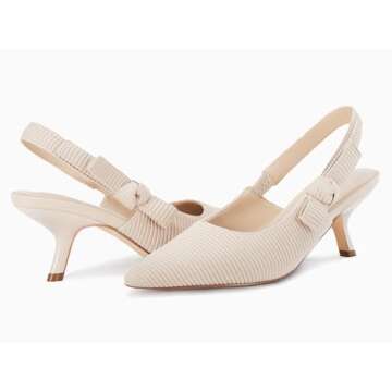 Coutgo Stylish Slingback Kitten Heels for Women
