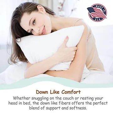 Pillowflex Synthetic Down Pillow Insert Comfortable Support