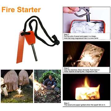 EMDMAK Survival Kit Outdoor Emergency Gear Kit for Camping Hiking Travelling or Adventures