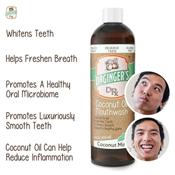 Dr. Ginger's Natural Coconut Oil Mouthwash for Fresh Breath