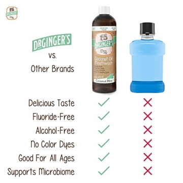 Dr. Ginger's Natural Coconut Oil Mouthwash for Fresh Breath