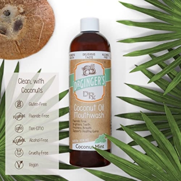 Dr. Ginger's Natural Coconut Oil Mouthwash for Fresh Breath