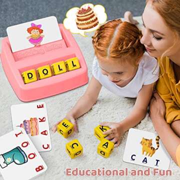NARRIO Educational Toys for 3-5 Year Old Girls Gifts, Matching Letter Game Preschool ABC Learning Toys for Kids Ages 4-8 Years, Christmas Birthday Gifts for Toddler Toys Age 2-4