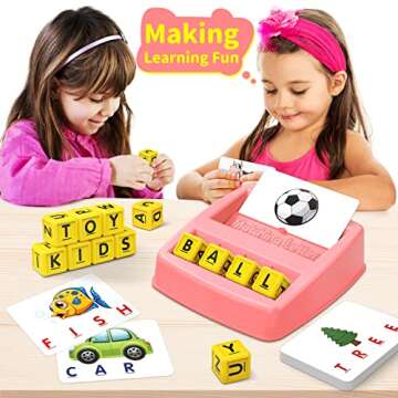 NARRIO Educational Toys for 3-5 Year Old Girls Gifts, Matching Letter Game Preschool ABC Learning Toys for Kids Ages 4-8 Years, Christmas Birthday Gifts for Toddler Toys Age 2-4