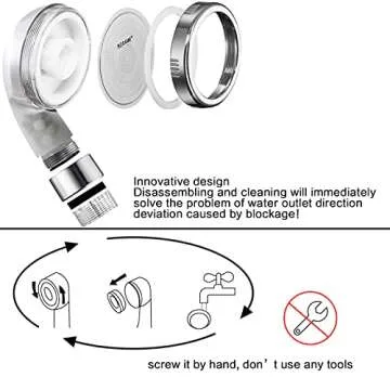Nosame Mate Shower Head - High Pressure & Eco-Friendly Shower Solution
