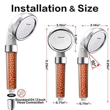 Nosame Mate Shower Head - High Pressure & Eco-Friendly Shower Solution