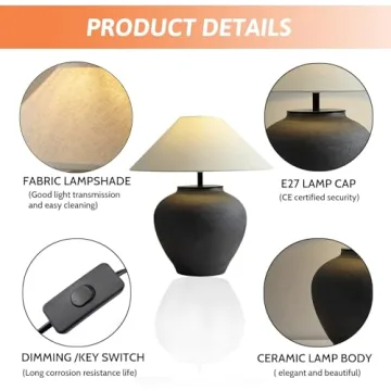 Elegant Farmhouse Ceramic Table Lamp for Home Decor