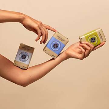 L'Occitane Shea Butter Extra-Gentle Solid Hand & Body Soap: Citrusy Shea Verbena, Relaxing Shea Lavender, Shea Milk, Vegetable Based, Artisanal, Vegan