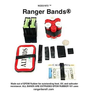 Ranger Bands® 50 Count Extra Stretch Durable EPDM Rubber Bands for Tactical Use