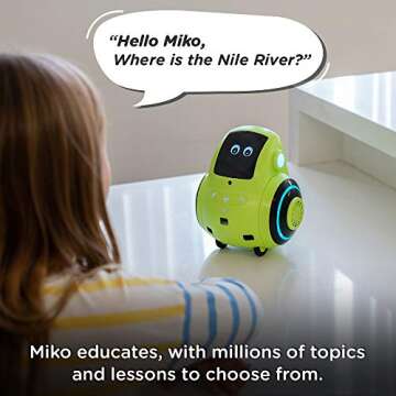 Miko 2: Playful Learning STEM Robot | Programmable + Voice Activated AI Tutor +Autonomous + Educational Games | 30+ Free Apps | Best Birthday Gift for 5 6 7 8 9 Boys and Girls