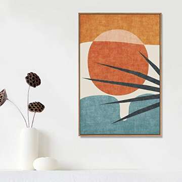 IDEA4WALL Framed Canvas Abstract Art for Home Decor