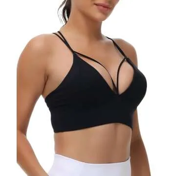 Stylish MotoRun Black Bralette for Fashionable Comfort