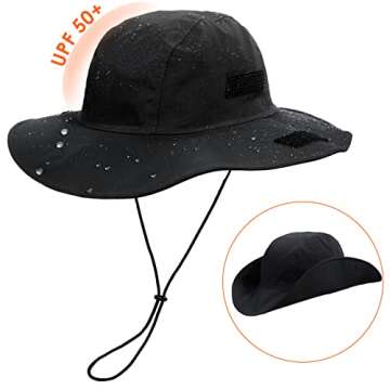 Womens Winter Waterproof Bucket Hat Warm Fleece Lined Rain Hat UPF50+ Mens Outdoor Adventure Researc...