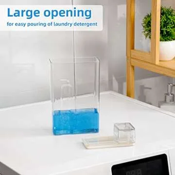 Laundry-Detergent-Dispenser for Laundry Room,Fabric Softener Dispenser,40oz Liquid Detergent Container,Laundry Organizer Room Organization with 6 Labels,2 Pack
