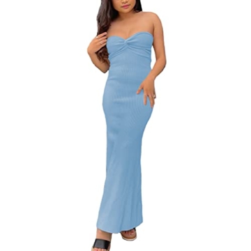 Sdencin Twist Front Maxi Dress - Elegant & Comfy Design