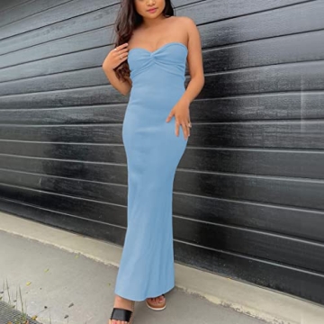 Sdencin Twist Front Maxi Dress - Elegant & Comfy Design